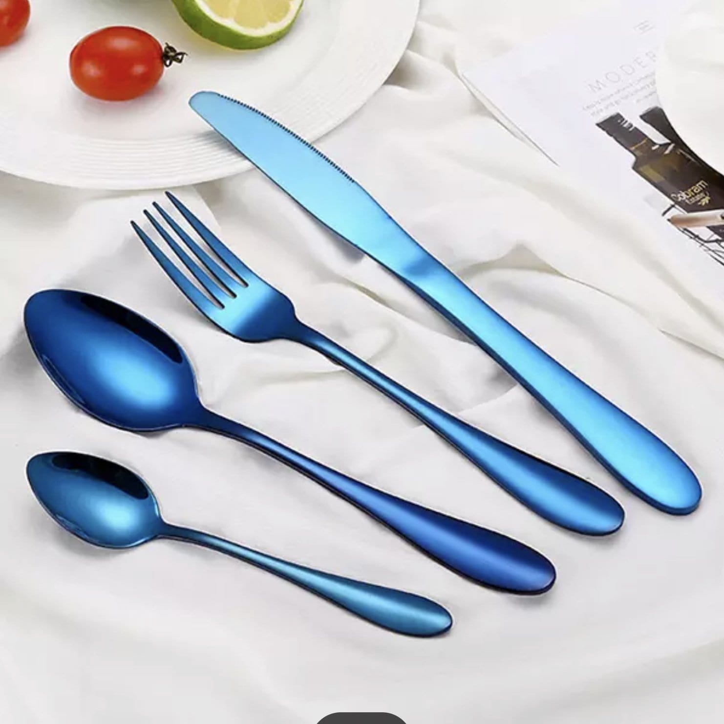 Cutlery Matis Ocean Blue - Set of 4 pieces