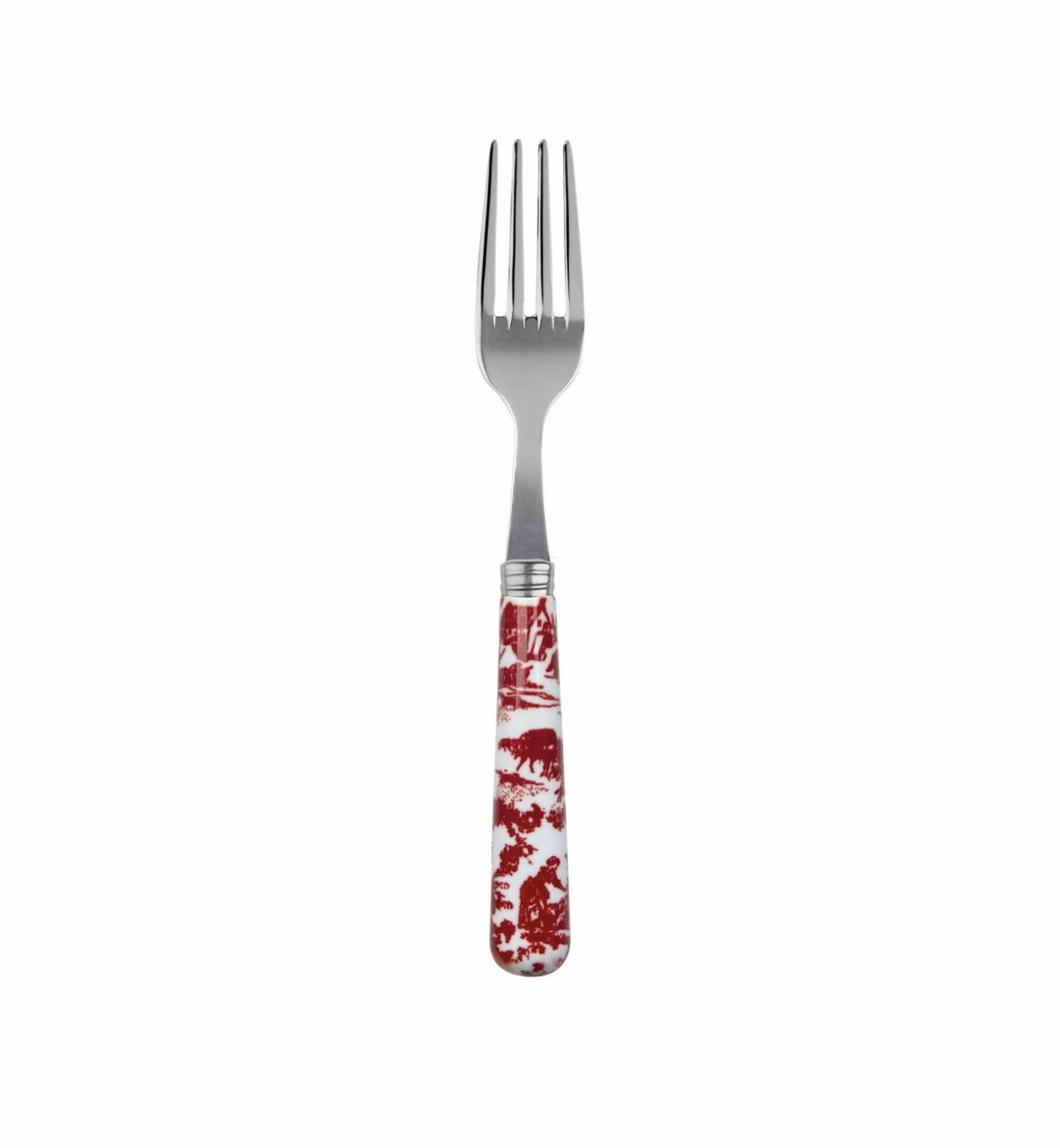 Cake Fork Toile de Jouy  - Small.