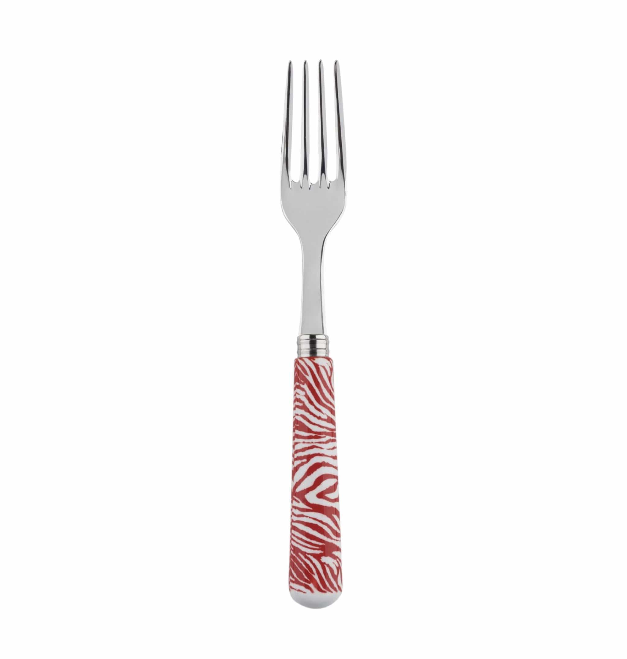Salad Fork Décorés Zebra  - Medium.