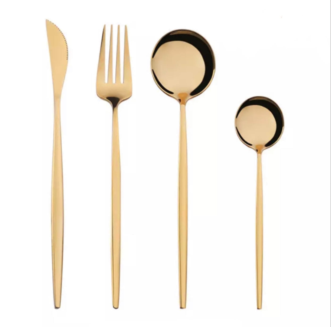 Cutlery Set Shiny  Rosie - Set of 4 pieces - Lemondeco