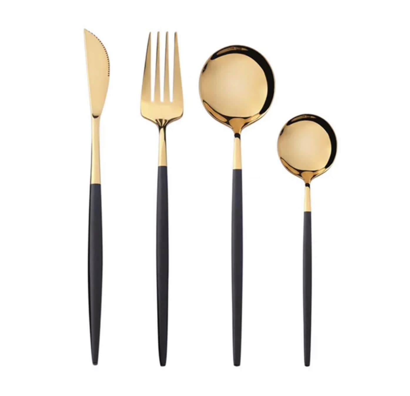 Cutlery Set Shiny  Rosie - Set of 4 pieces - Lemondeco