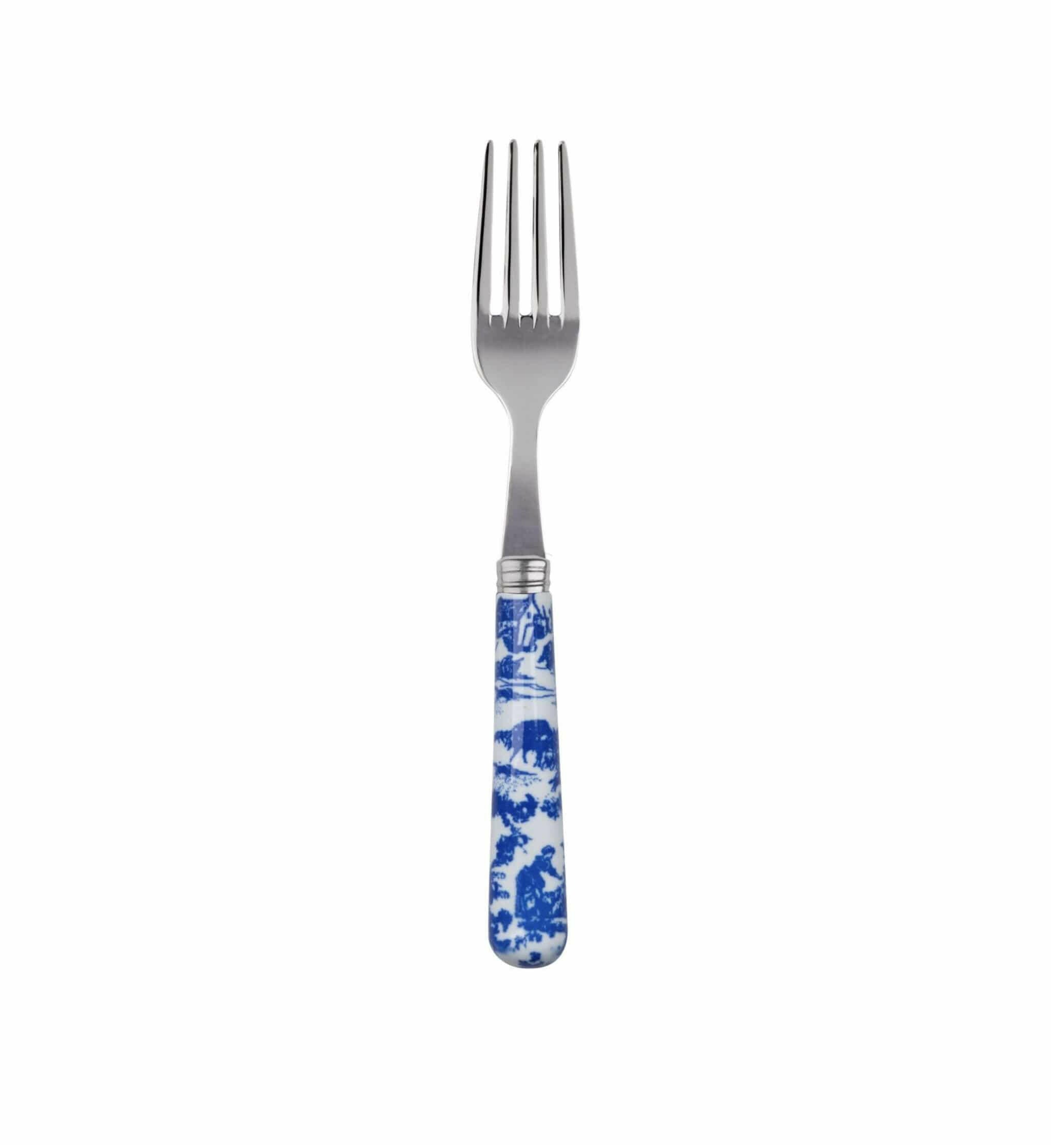 Cake Fork Toile de Jouy  - Small.