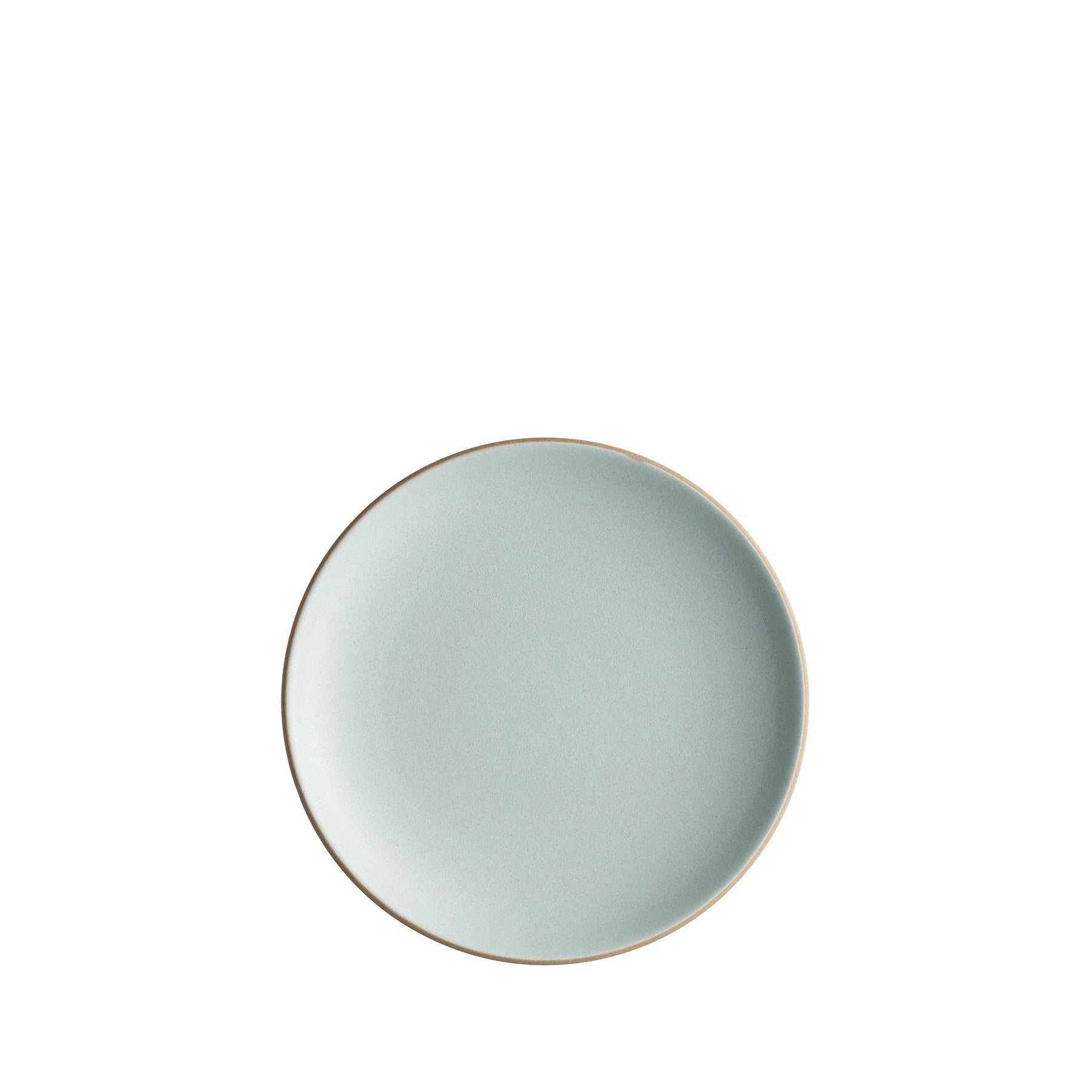 Heath Ceramics Coupe Salad Plate Aqua Chocolate Brown